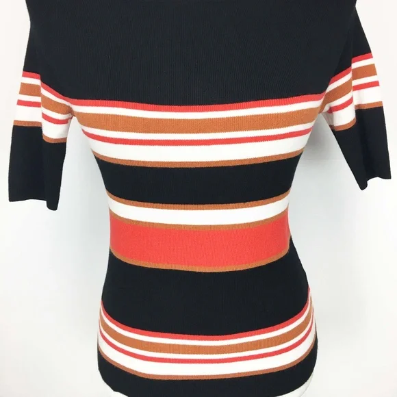 Soft Surroundings Boat Neck Striped SS Knit Top - Picture 6 of 8